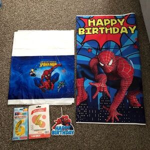 Spiderman birthday party set